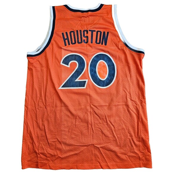 Vintage Allen Houston New York Knicks Orange Mens Sewn Jersey NIKE XXL Length +2 - Picture 2 of 12